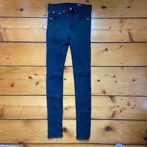 Rag & Bone High Rise Skinny Jean - Size 26 - Color Black